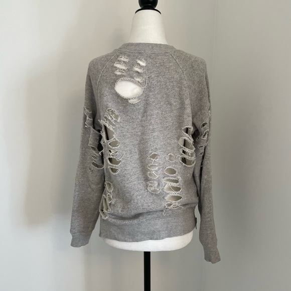 R13 distressed sweatshirt with side zips - Picture 6 of 6